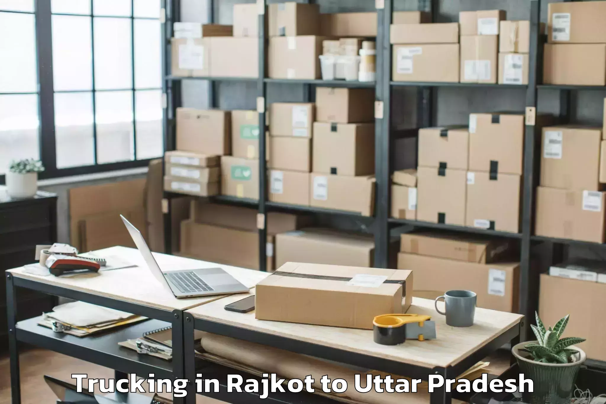 Professional Rajkot to Faridnagar Trucking